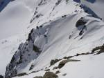 Kuhscheibe Ã¼ber Kuscheibenferner - Blick von der Kuhscheibe in die Gipfelrinne